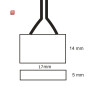 ISO111961 / Flexband Clip-Kabelanschluss 2-polig, weiss für Breite 12mm / 9009377020834