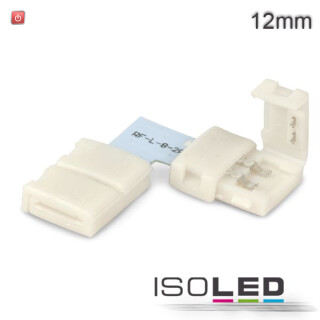 ISO111965 / Flexband Clip-ECK-Verbinder 2-polig, weiss für Breite 12mm / 9009377020896