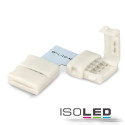 ISO111966 / Flexband Clip-ECK-Verbinder 4-polig, weiss für Breite 10mm / 9009377020902