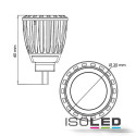 ISO111973 / MR11 LED 4W, diffuse, warmweiss, dimmbar / 9009377021022