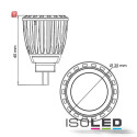 ISO111973 / MR11 LED 4W, diffuse, warmweiss, dimmbar / 9009377021022