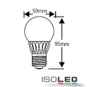 ISO111990 / E27 LED Birne G50, 5W, warmweiss / 9009377020001