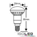 ISO111993 / E14 R50 LED-Strahler Keramik, 5 Watt, warmweiss, frosted / 9009377020483