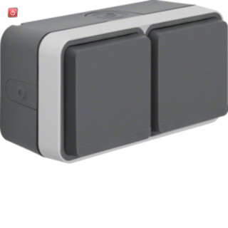 BER47753525 / Steckd. SCHUKO 2f waag 4 SCHIEBER WP gra / EAN 4011334404255