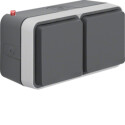 BER47753525 / Steckd. SCHUKO 2f waag 4 SCHIEBER WP gra /...