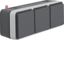 BER47733515 / Steckdose SCHUKO 3fach waager. W.1 grau /...
