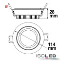 ISO112390 / LED Einbaustrahler, weiß, 15W, 72°, rund, warmweiß, dimmbar / 9009377030383