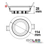 ISO112390 / LED Einbaustrahler, weiß, 15W, 72°, rund, warmweiß, dimmbar / 9009377030383