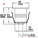 ISO112230 / LED Einbaustrahler, Edelstahl , 2W, 60°, IP67, 12V AC/DC, warmweiß / 9009377026164
