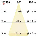 ISO112230 / LED Einbaustrahler, Edelstahl , 2W, 60°, IP67, 12V AC/DC, warmweiß / 9009377026164