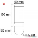 ISO113302 / Wandlampe Niva Up&Down IP54, 2xGU10 silbergrau