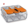 WAG221-413 / COMPACT-Verbindungsklemme max. 4 mm² 3 Leiter mit Hebeln transparent / 4050821808442