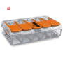WAG221-415 / COMPACT-Verbindungsklemme max. 4 mm² 5 Leiter mit Hebeln transparent / 4055143234658