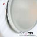 ISO112009 / LED Einbaustrahler, aluminium gebürstet, 8W COB, rund, warmweiss / 9009377022210