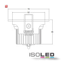 ISO112009 / LED Einbaustrahler, aluminium gebürstet, 8W COB, rund, warmweiss / 9009377022210