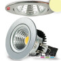 ISO112009 / LED Einbaustrahler, aluminium gebürstet, 8W COB, rund, warmweiss / 9009377022210