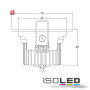 ISO112009 / LED Einbaustrahler, aluminium gebürstet, 8W COB, rund, warmweiss / 9009377022210