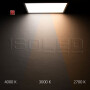 ISO115493 / LED Deckenleuchte PRO schwarz, 15W, eckig, 170mm, ColorSwitch 2700K|3000K|4000K, dimmbar / 9009377142826