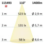 ISO115493 / LED Deckenleuchte PRO schwarz, 15W, eckig, 170mm, ColorSwitch 2700K|3000K|4000K, dimmbar / 9009377142826