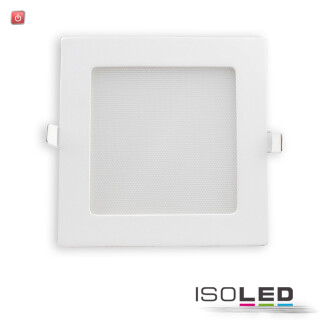ISO115461 / LED Downlight, 9W, eckig, ultra flach, blendungsreduziert, weiß, neutralweiß, dimmbar CRI90 / 9009377142376