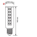 ISO195008 / E27 Corn Leuchtmittel, 88SMD, 13W, kaltweiß / 9009377046896