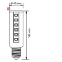 ISO195008 / E27 Corn Leuchtmittel, 88SMD, 13W, kaltweiß / 9009377046896
