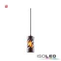 ISO115215 / Pendelleuchte, Smoky curled Glas, E27, 300cm...