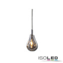 ISO115217 / Pendelleuchte, black Glas, E14, 300cm /...