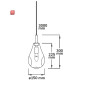 ISO115217 / Pendelleuchte, black Glas, E14, 300cm / 9009377097867