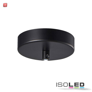 ISO115220 / Deckenbaldachin rund, schwarz, für einzelabhängung / 9009377097928