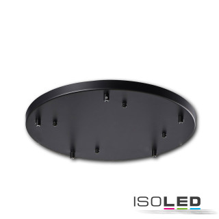 ISO115222 / Deckenbaldachin rund, schwarz, für 5-Fachabhängung / 9009377097966