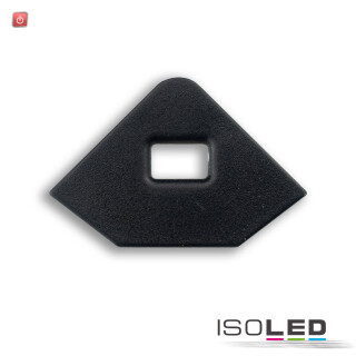 ISO115279 / Endkappe EC97 schwarz für Profil CORNER11n mit Kabeldurchführung, 1 STK / 9009377099366