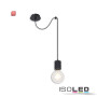 ISO115047 / Hängeleuchte Metall schwarz, 120cm Kabel, 1xE27 Fassung, exkl. Leuchtmittel / 9009377099069