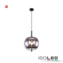 ISO115051 / Hängeleuchte Metall schwarz, rauchglas,...