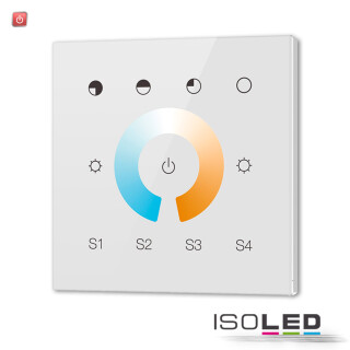 ISO115057 / DALI DT8 CCT 1 Gruppe Einbau-Touch Master-Controller, weiß, 100-240V AC oder DALI-Bus Spannung / 9009377095221