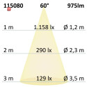 ISO115080 / LED Einbaustrahler Sys-68 MiniAMP, 8W, 24V DC, 3000K, CRI80, dimmbar / 9009377095597
