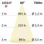 ISO115117 / LED Spot weißdynamisch GU10 8W, 3-polig, 24V DC, silber, 60°, 2700k-5700K, CRI80 / 9009377096068