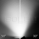 ISO115128 / 3-PH Schienen-Strahler fokussierbar, 36W, 30°-50°, schwarz matt, 4000K, CRI92, DALI dimmbar / 9009377096303