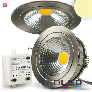 ISO112032 / LED Einbaustrahler COB mit Reflektor, 5W, nickel geb., warmweiss / 9009377022692