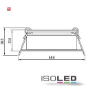 ISO112032 / LED Einbaustrahler COB mit Reflektor, 5W, nickel geb., warmweiss / 9009377022692