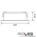 ISO112033 / LED Möbel-Einbaustrahler COB mit Reflektor, 3W, nickel geb., warmweiss / 9009377026874