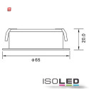 ISO112033 / LED Möbel-Einbaustrahler COB mit Reflektor, 3W, nickel geb., warmweiss / 9009377026874