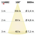 ISO114882 / LED Einbaustrahler Sys-90 MiniAMP, 10W, 24V DC 4000K, CRI92, dimmbar (exkl. Cover) / 9009377091230
