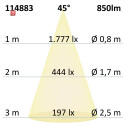 ISO114883 / LED Einbauleuchte Slim68 weiß, rund, 9W, warmweiß, dimmbar / 9009377091254