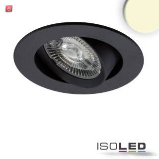 ISO114885 / LED Einbauleuchte Slim68 schwarz, rund, 9W, warmweiß, dimmbar / 9009377091292