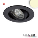 ISO114885 / LED Einbauleuchte Slim68 schwarz, rund, 9W,...