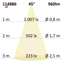 ISO114886 / LED Einbauleuchte Slim68 schwarz, rund, 9W, neutralweiß, dimmbar / 9009377091315