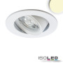 ISO114887 / LED Einbauleuchte Slim68 MiniAMP weiß, rund, 8W, 24V DC, warmweiß, dimmbar / 9009377091414
