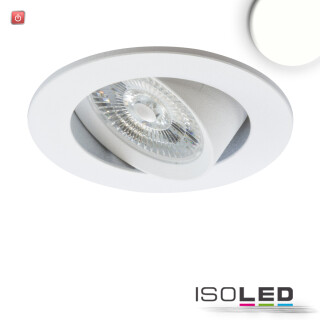 ISO114888 / LED Einbauleuchte Slim68 MiniAMP weiß, rund, 8W, 24V DC, neutralweiß, dimmbar / 9009377091452