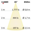 ISO114889 / LED Einbauleuchte Slim68 MiniAMP schwarz, rund 8W, 24V DC, warmweiß, dimmbar / 9009377091483